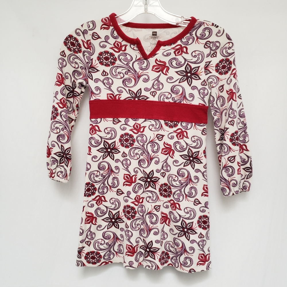 Burgundy & Purple Tea Collection Paisley Dress